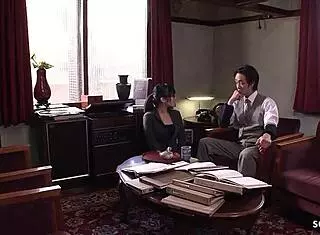 Japanese Teen Secretary Glasses Seduces Old Ugly Boss Fat Cock Uncensored JAV