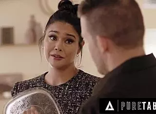 Pure Taboo milf Dana Vespoli drills stepson-in-law's cock missionary after his loss.