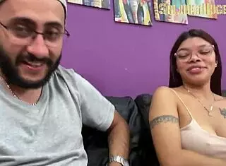 Beautiful Latina Slut Deepthroats Monster Cock For Industry Facial Cumshot