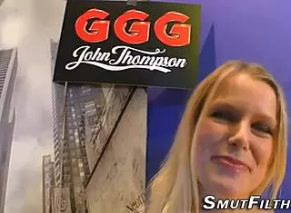 German slut facialized in interracial dp bukkake blowbang