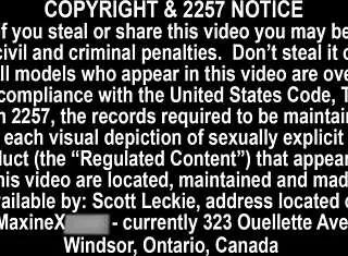 scott rhodes blasts cum on maxine x's tits post pussy rub