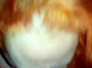 Redhead mature Renata sucks cock hungrily like a naughty milf