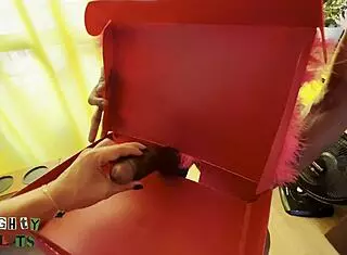 🎁 black monster cock surprises blonde tranny's huge ass for xmas creampie! 💦