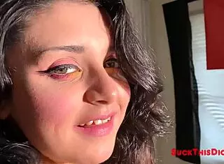 that 18yo latina slut leda lotharia SLURPS deepthroat balls then takes facial
