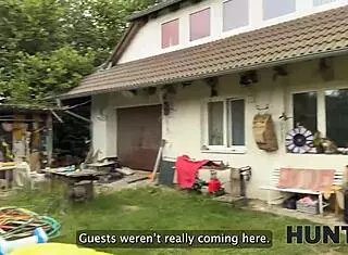 hunter picks up hot czech gypsy brunette for outdoor cowgirl pussy ride