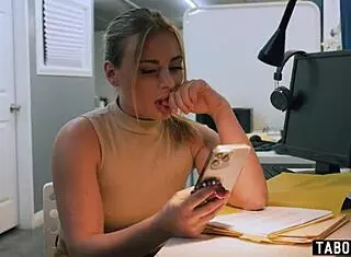 my boss casey owns my pussy with her tongue...