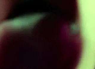 close up tongue dives deep into wet pussy lips clit