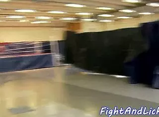 Tattooed amateur lezzies wrestle scissoring wet pussies hard