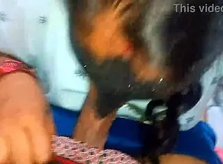 Indian bhabhi savors deep cumshot flooding her mouth