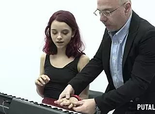 skinny ohana petite dominates old teacher cum swallow?