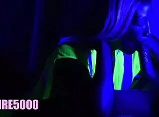 blonde milf spits on bbc during public yacht blowjob