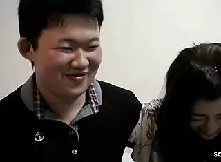 japanese cougar tricked into mmf 3some creampie with old man!