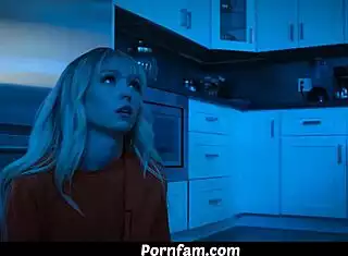 petite teen stepsis lilly bell punished rough doggystyle bent over in garage pornfam