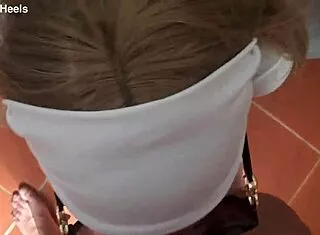 blonde milf wanna deepthroat my huge cock pov and swallow cum with shades?