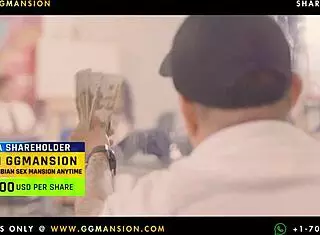 Brunette Latina Licks Redhead's Pussy in Lesbian Scene at GGMansion