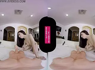 Monica Lush fiercely fucks her pussy with dildo in VR