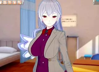 Watch me rub Sagume's huge tits in 3D anime.