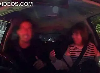 Hidden camera drive with busty Japanese amateur