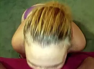 Blonde Milf Deepthroats Amateur Cock for Jizz Blast