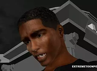 3d babe feels intense pleasure from double penetration in the eerie graveyard