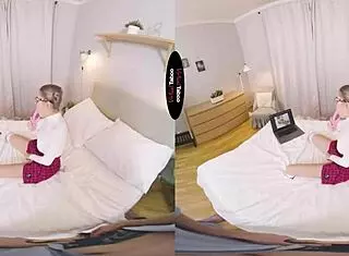 Virtual Taboo: Shaved Blonde in POV Handjob and Blowjob with Slut