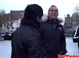 dutch escort gets cummed on in holland