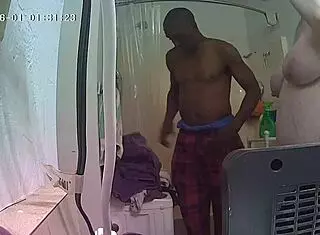 Interracial Shower Scene with Jylynn