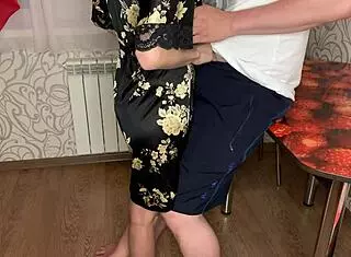 this hot milf neighbor sucks dick like a pro, making him cum hard