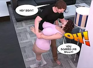 busty mature with big ass cheats in 3d comic, mother in law gets cumshot
