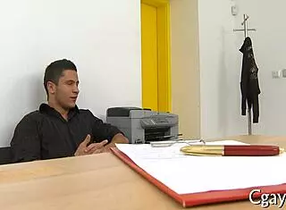 two guys in amateur gay porn having fun together