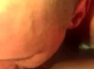 horny girl enjoys a gentle lick on her sensitive spot