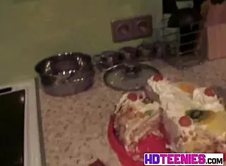 College Kelly Dances Naked With Cake Cream Over Her Body, Teasing And Fingering To Orgasm