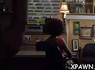 Nice-looking doxy has hardcore sex in shop