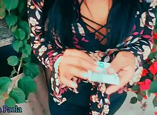 milf riding pussy outdoors