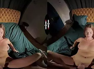 Dark room vr experience with stranger danger elements