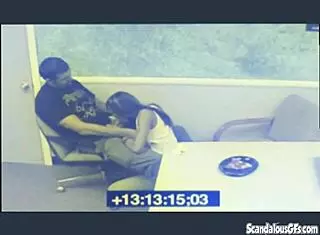 Brunette in stockings gets butt fingered