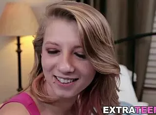 Blonde teen moriah tyler deepthroats cock