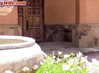 Bigtit wife bent over for interracial pounding by masseur in steamy session