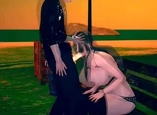 Lazy Character Plays AI Girl in Busty Himeko Hentai Game on Deserted Island