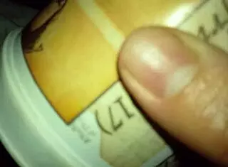 Amateur uses homemade fleshlight for intense masturbation and hard cum