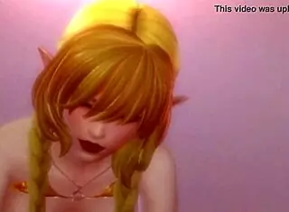 Elf girl rides cock in cowgirl race