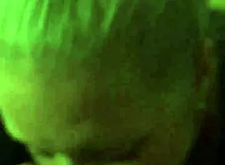 wife eagerly sucking her husband's big cock in the bedroom, teasing with her tongue