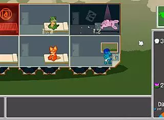 Bunnygirl with gigantic tits sits on face and squirts in furry hentai game