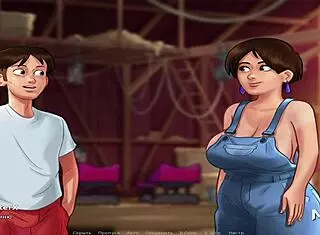 in summertimesaga, teen gets shower facial from milf in episode 3