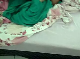 wife with two endowed friends in motel room