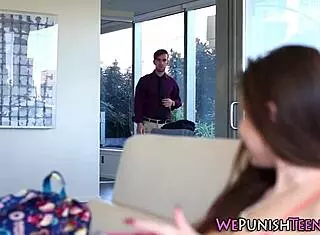 petite teen 18+ brunette babe gets rough facial cumshot in hardcore fetish scene