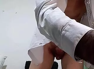 Teasing Striptease Revealing Huge Erect Cock