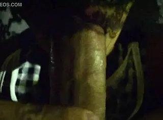 She sucks her lucky cousin's cock