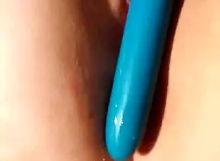 candii rose plays with her dildo, getting wet and reaching orgasm in a homemade session