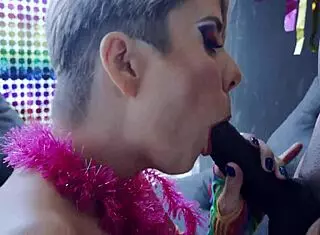 Big Black Cock Pounds Curvy Blonde Ass Slut!